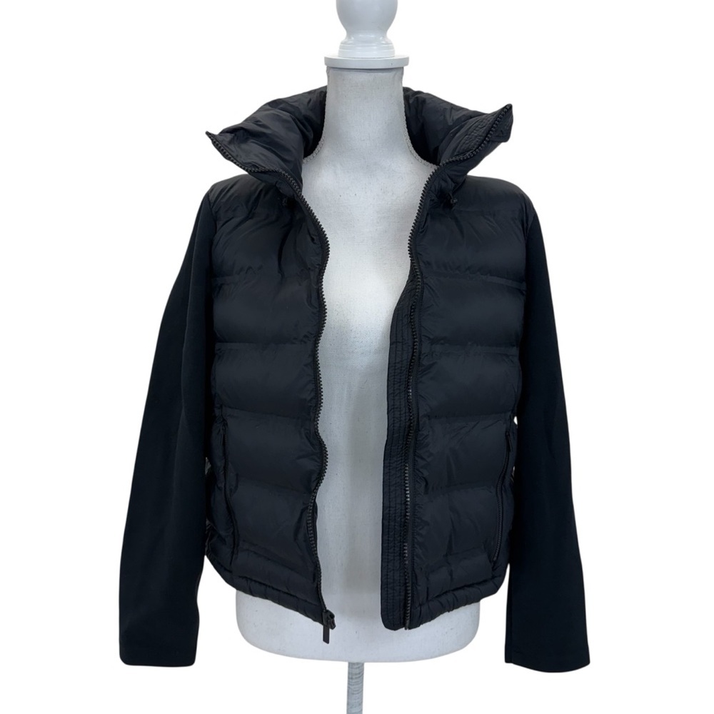 NWT Chico’s Zenergy Scuba Mix Puffer Coat size 10/1.5 Black - Picture 6 of 16